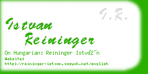 istvan reininger business card